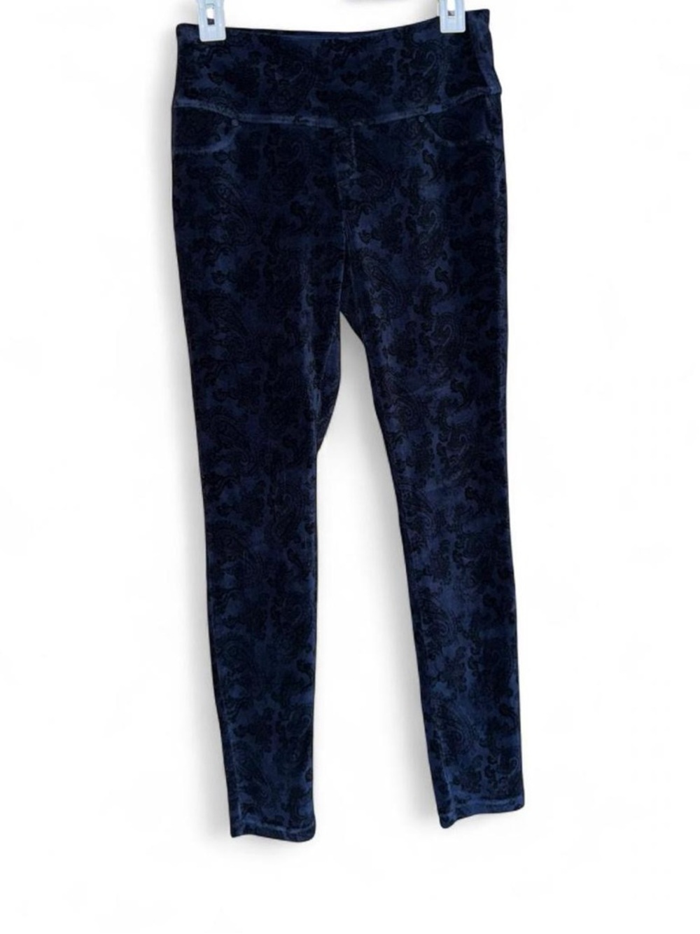 Athleta navy blue velvet leggings